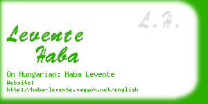 levente haba business card